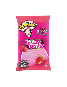 Warheads Sour Strawberry Fairy Floss 15g x 18